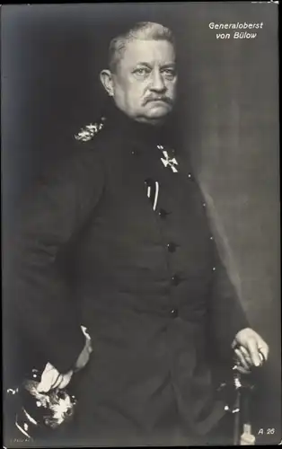 Ak Generaloberst von Bülow, Portrait, Uniform