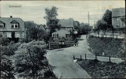 Ak Somsdorf Freital in Sachsen, Teilansicht der Ortschaft