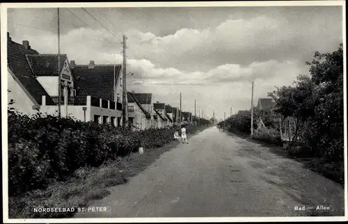 Ak Nordseebad Sankt Peter Ording, Bad Allee