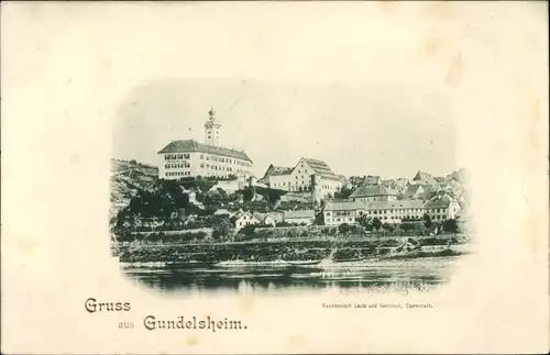 Ak Gundelsheim am Neckar Württemberg, Blick auf den Ort