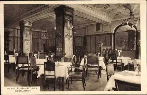 Ak Kiel in Schleswig Holstein, Restaurant Wichts Austernstuben, Innenansicht