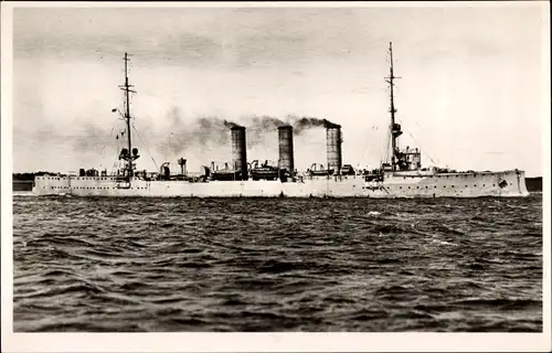 Foto Ak Deutsches Kriegsschiff SMS Cöln, Kleiner Kreuzer, Kolberg-Klasse, Kaiserliche Marine