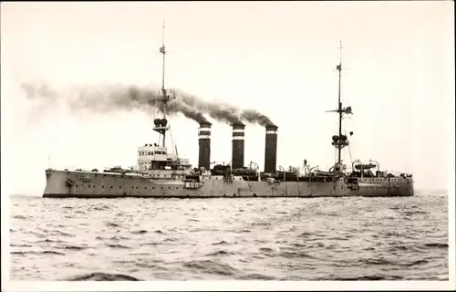 Foto Ak Deutsches Kriegsschiff SMS Dresden, Kleiner Kreuzer, Cöln-Klasse, Kaiserliche Marine