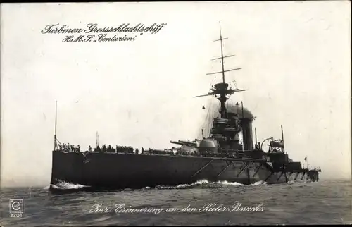 Ak Britisches Kriegsschiff HMS Centurion, Turbinen Großschlachtschiff, King-George-V-Klasse