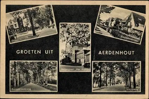 Ak Aerdenhout Nordholland Niederlande, Schulpweg, Boekenroodeweg