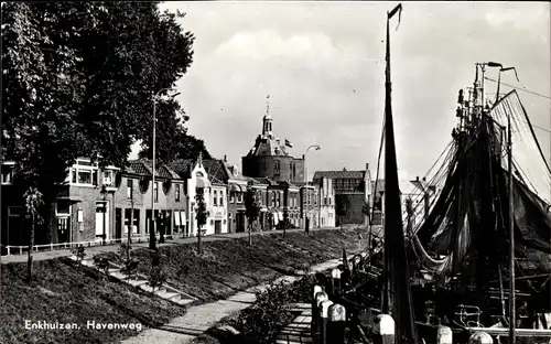 Ak Enkhuizen Nordholland Niederlande, Havenweg