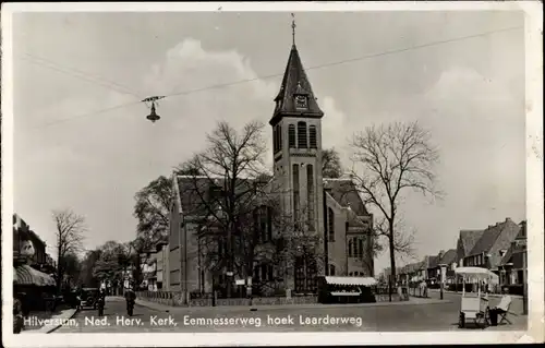 Ak Hilversum Nordholland, Ned Herv Kerk, Eemnesserweg hoek Laarderweg