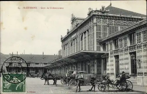 Ak Saint Étienne Loire, La Gare de Chateaucreux