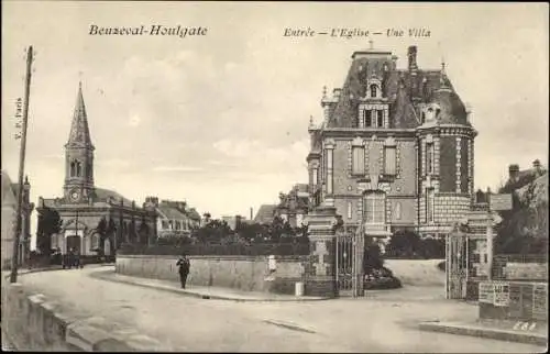 Ak Beuzeval Houlgate Calvados, Entree, L'Eglise, Une Villa