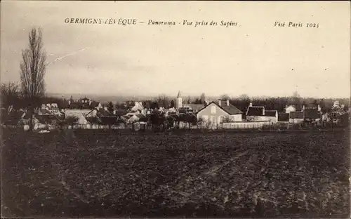 Ak Germigny l'Eveque Seine et Marne, Panorama, Vue prise des Sapins