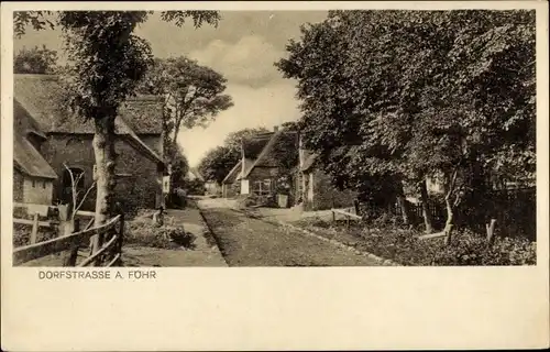 Ak Wyk auf Föhr Nordfriesland, Dorfstraße