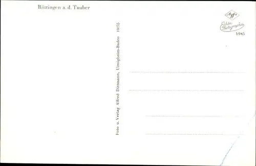 Ak Röttingen an der Tauber Unterfranken, Panorama