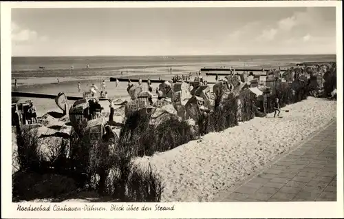 Ak Nordseebad Duhnen Cuxhaven, Blick über Strand