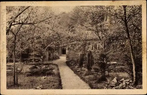 Ak Lilienthal Niedersachsen, Murken's Gasthof, Gartenterrasse