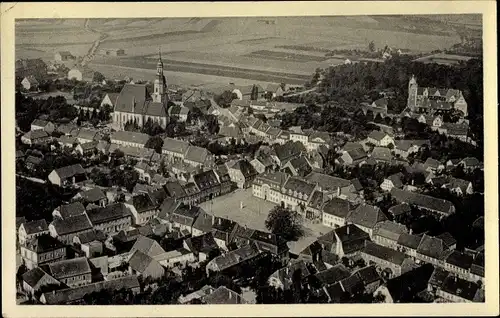 Ak Strehla an der Elbe Sachsen, Fliegeraufnahme der Stadt