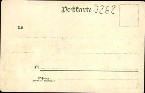 Litho Frankenberg an der Zschopau Sachsen, Blick auf den Ort