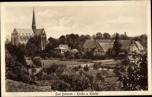 Ak Bad Doberan in Mecklenburg, Kirche und Kloster