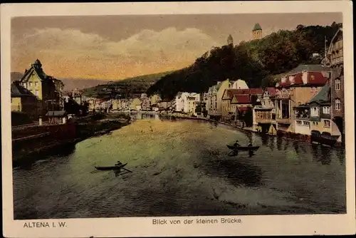 Ak Altena in Westfalen, Blick von der kleinen Brücke