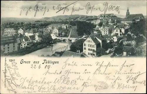 Ak Tübingen am Neckar Baden Württemberg, Teilansicht vom Ort