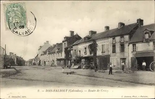 Ak Bois Halbout Calvados, Route de Cesny