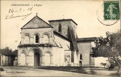 Ak Chevanceaux Charente Maritime, L'Eglise