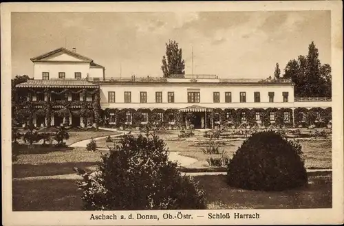 Ak Aschach an der Donau Oberösterreich, Schloss Harrach