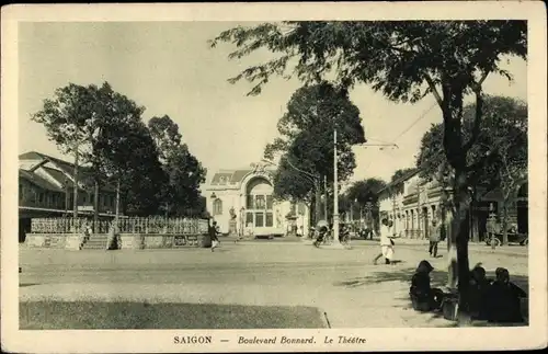 Ak Saigon Cochinchine Vietnam, Boulevard Bonnard, Le Theatre