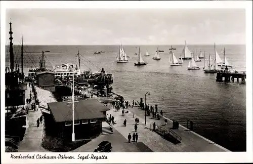 Ak Duhnen Cuxhaven in Niedersachsen, Segelregatta, Promenade, Anlegestelle