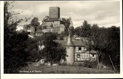 Ak Gamburg Werbach an der Tauber, Schloss