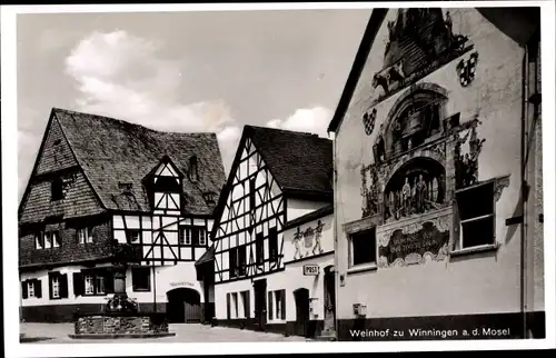 Ak Winningen an der Mosel, Weinhexenhaus, Weinbrunnen