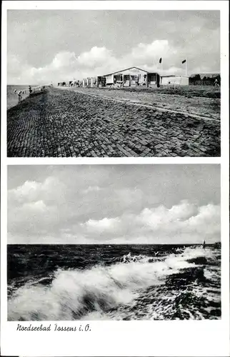 Ak Tossens Butjadingen Wesermarsch, Nordseebad