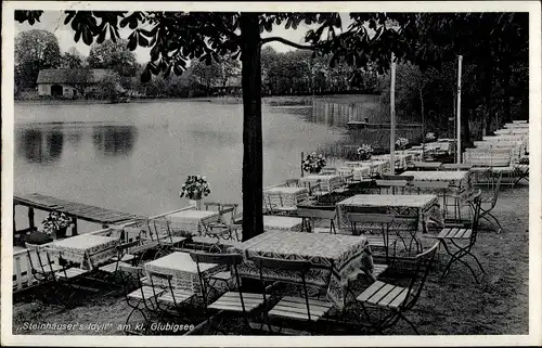 Ak Wendisch Rietz im Kreis Oder Spree, Gasthof Steinhäuser Idyll am kleinen Glubigsee