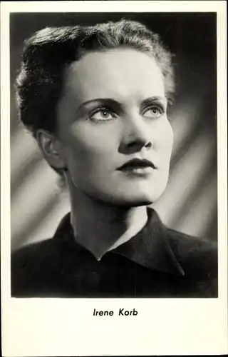 Ak Schauspielerin Irene Korb, Portrait