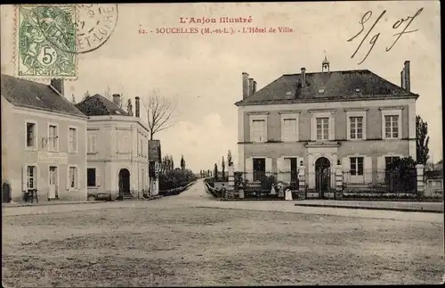 Ak Soucelles Maine et Loire, L'Hotel de Ville