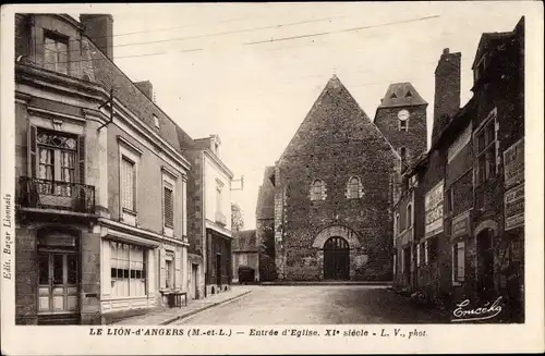 Ak Le Lion d'Angers Maine et Loire, Entree d'Eglise