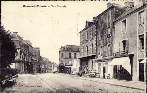 Ak Caumont L´Éventé Calvados, Rue Centrale