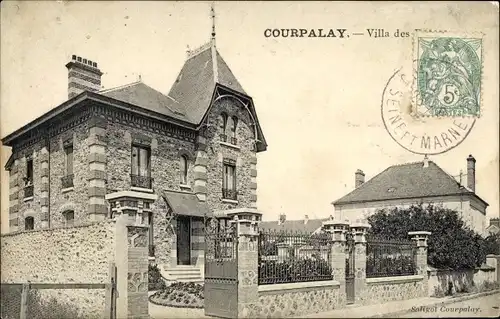 Ak Courpalay Seine et Marne, Villa des Eaux