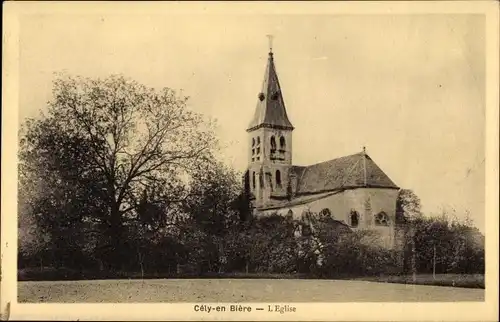 Ak Cely en Biere Seine et Marne, L'Eglise