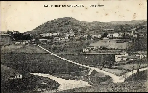 Ak Saint Just en Chevalet Loire, Gesamtansicht