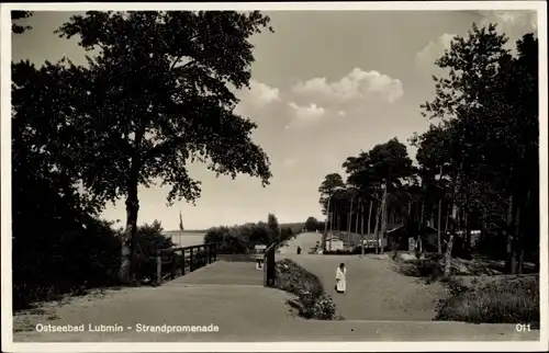 Ak Ostseebad Lubmin in Pommern, Strandpromenade