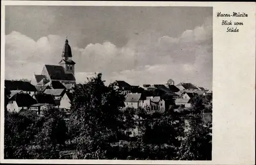 Ak Waren an der Müritz, Blick vom Stude