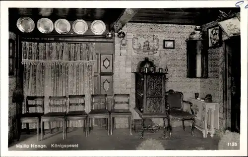 Ak Hallig Hooge in Nordfriesland, Königspesel