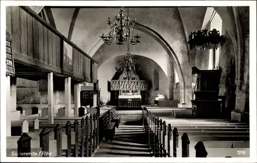 Ak Süderende auf der Insel Föhr, Kirche, Altar