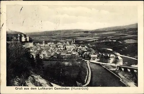 Ak Gemünden im Hunsrück, Panorama