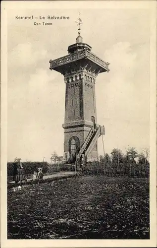 Ak Kemmel Westflandern Belgien, Blick auf den Turm Belvedere, Aussichtsturm