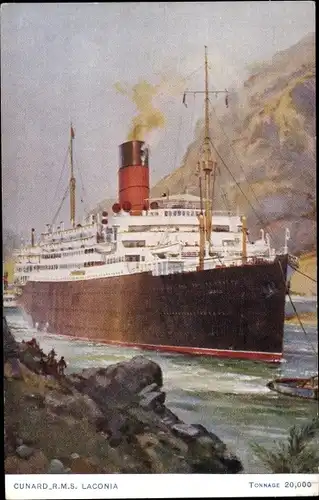 Künstler Ak RMS Laconia, Cunard Line, Dampfer