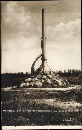 Ak Denkmal für die Besatzung der SMS Lützow