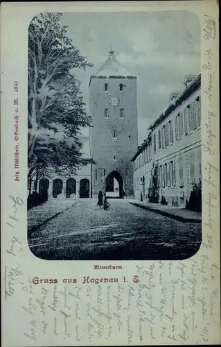 Ak Haguenau Hagenau im Elsass Bas Rhin, Ritterturm