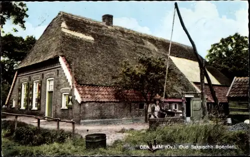 Ak Den Ham Overijssel, Oud Saksische Boerderij, Boerderij Erven Nevenzel