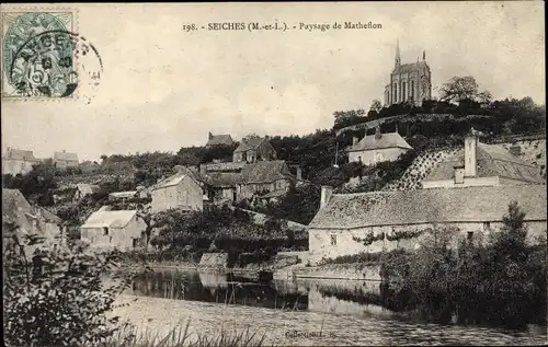 Ak Seiches Maine et Loire, Paysage de Matheflon